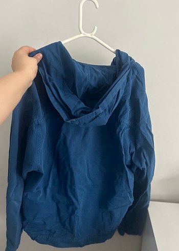 Kadın Mavi Fermuarlı Kot Ceket - Görsel 2