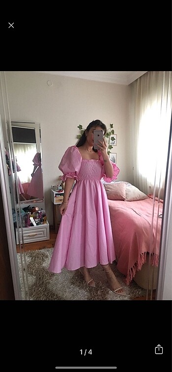 Pembe kilos elbise