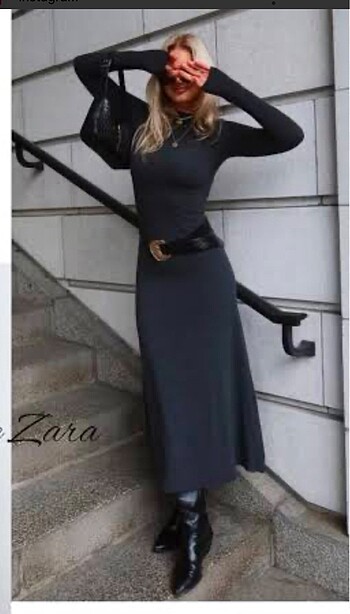 Zara Zara gri elbise