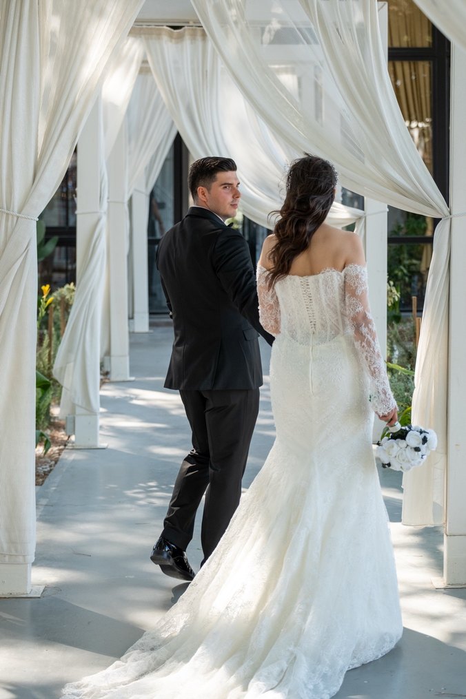 Uzun Beyaz Straplez A Kesim Gelinlik - Görsel 5