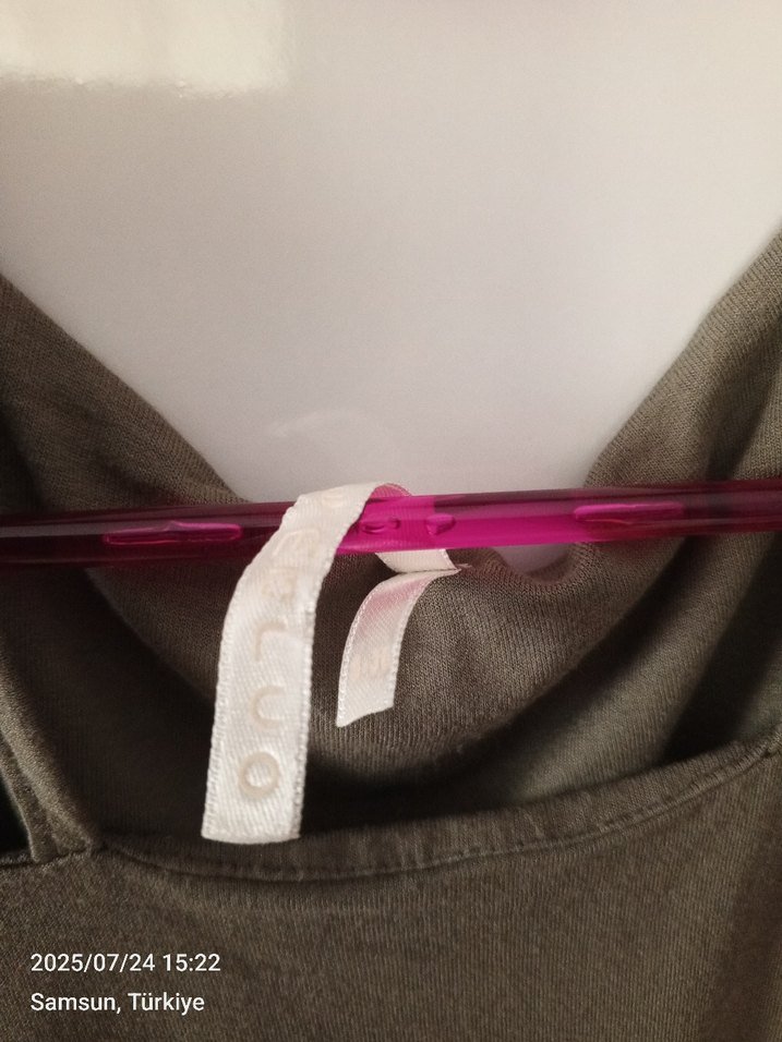 Drapeli Strappy haki Midi Kadın Atlet - Görsel 5