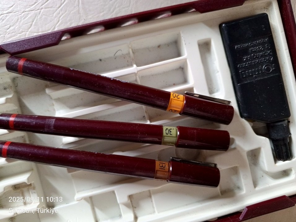 Bordo rOtring Isograph Teknik Kalem Seti - Görsel 2