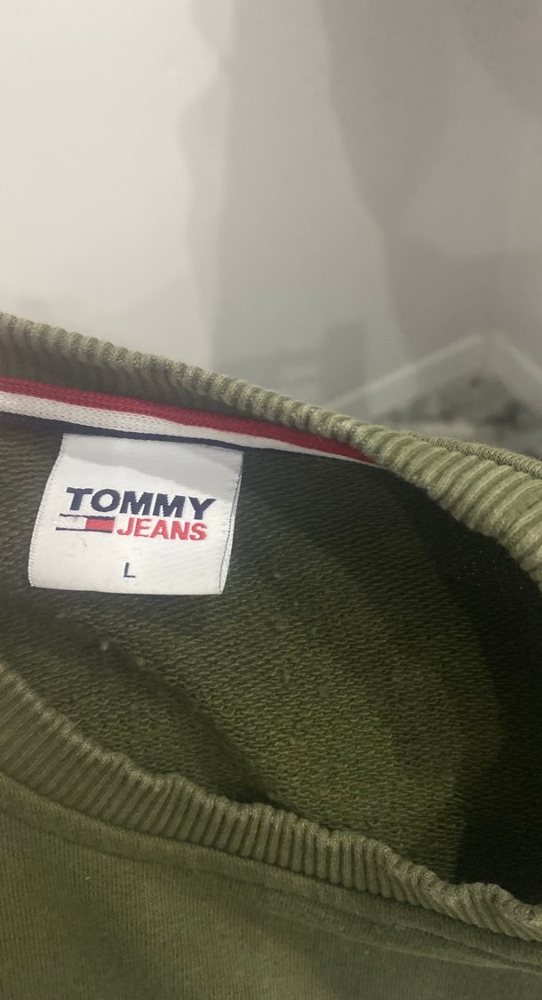 Tommy Hilfiger Haki Erkek Sweatshirt - Görsel 2