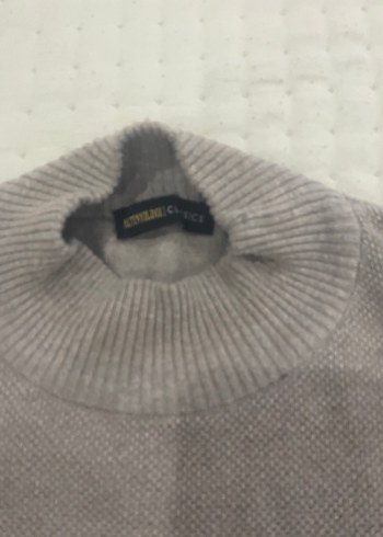 bej rengi erkek tek bogazlı kazak - Görsel 2