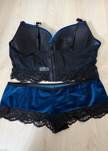 LACİVER KADİFE DETAYLI SÜTYEN TAKIM - Görsel 6