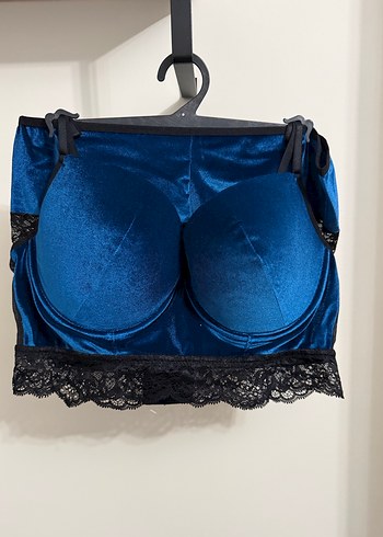 LACİVER KADİFE DETAYLI SÜTYEN TAKIM - Görsel 2