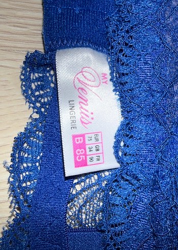 Mavi Dantelli Sütyen 85B - Görsel 4