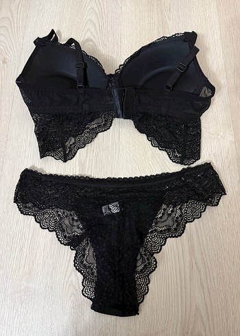 Siyah Dantel Sütyen Takım 80B Destekli - Görsel 3