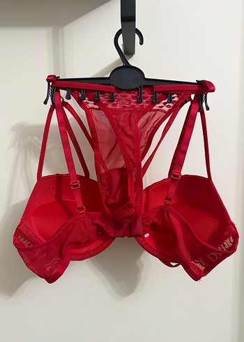 Kırmızı Sütyen Takım 90B Destekli - Görsel 2