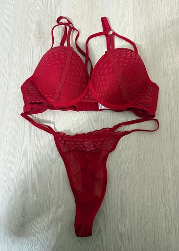 Kırmızı Sütyen Takım 90B Destekli - Görsel 3