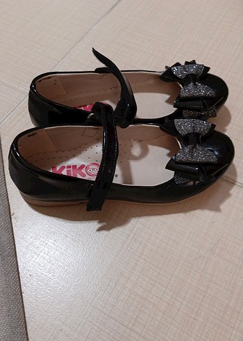 Kız Çocuk Siyah Fiyonk Detaylı Babet - Görsel 2