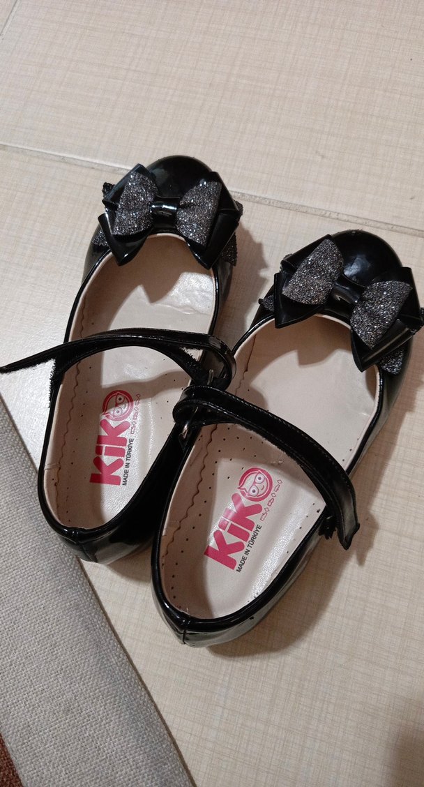 Kız Çocuk Siyah Fiyonk Detaylı Babet - Görsel 3