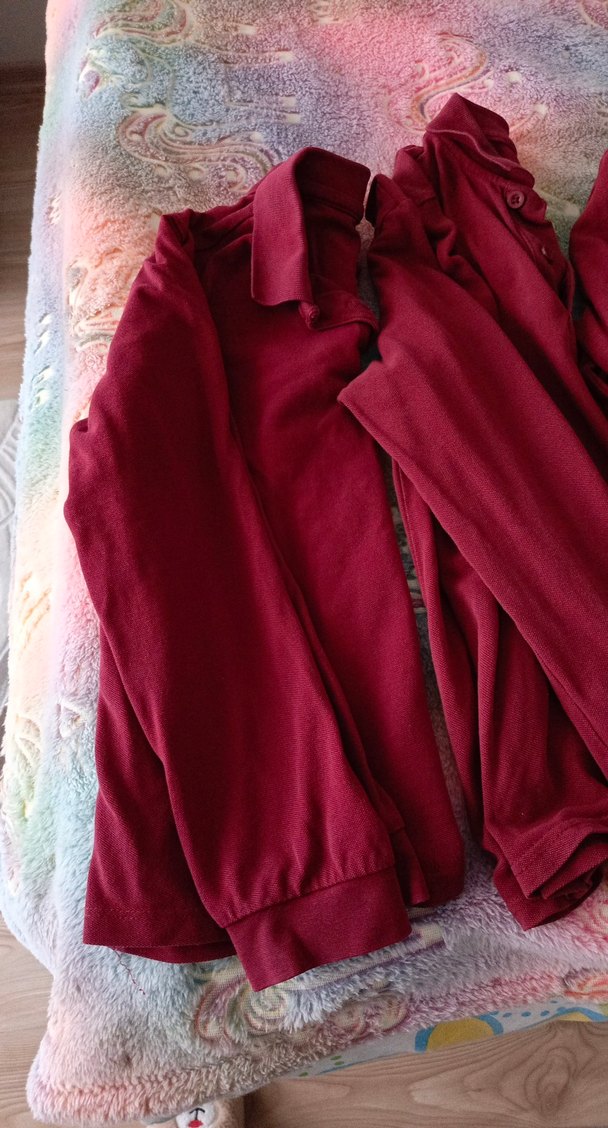 bordo okul tişörtü yazlık ve kışlık - Görsel 4