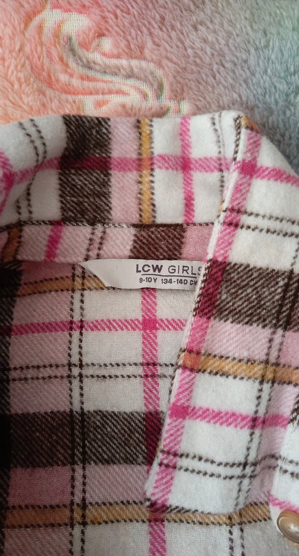 Düğmeli Kahverengi Ekose Kadın Gömlek - Görsel 2