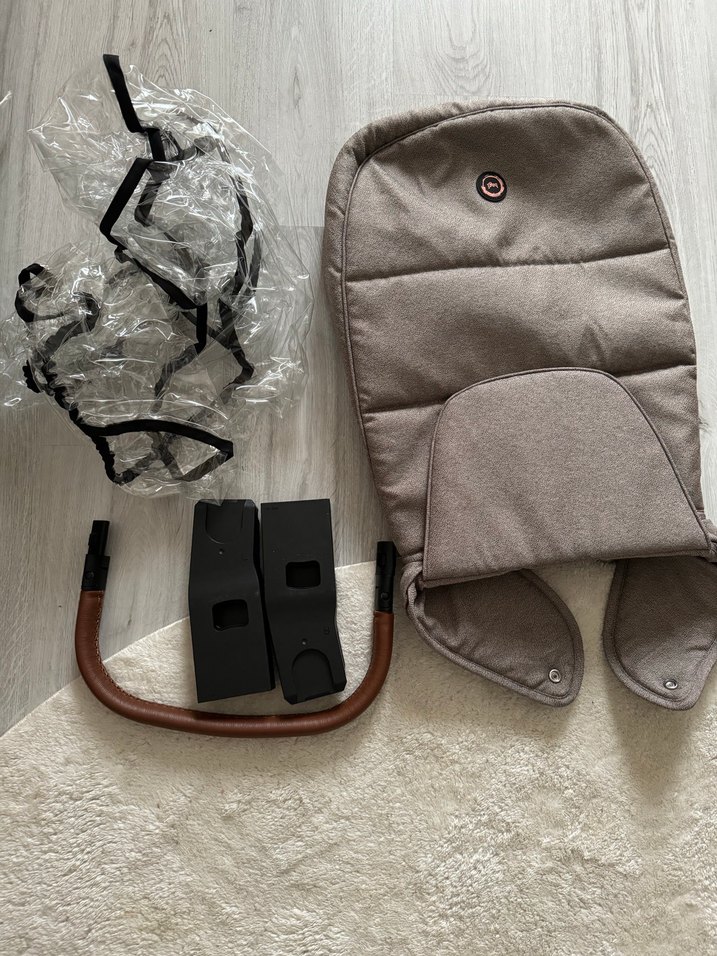 Gri Bebek Arabası Katlanabilir Gölgeli - Görsel 3