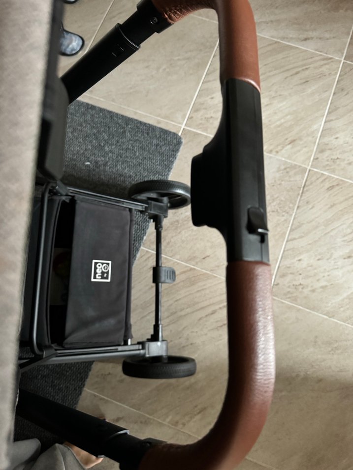 Gri Bebek Arabası Katlanabilir Gölgeli - Görsel 5