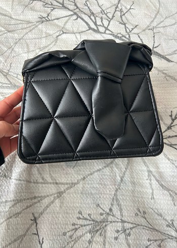 Siyah Deri Kadın Omuz Çantası - Görsel 3