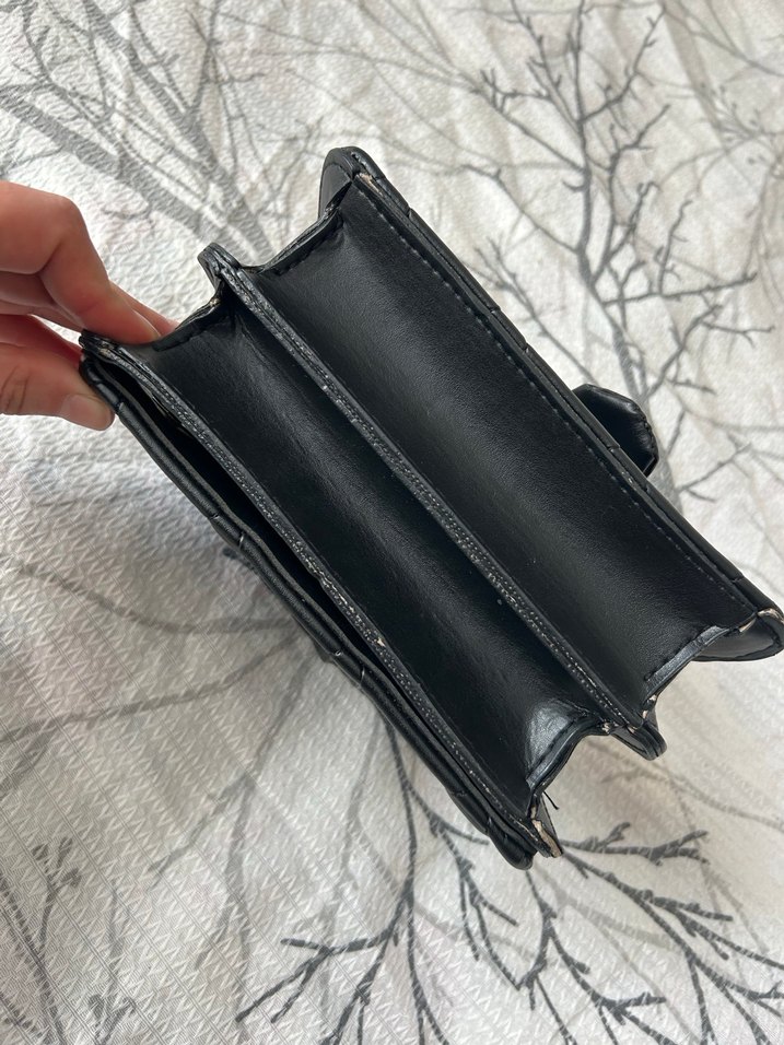 Siyah Deri Kadın Omuz Çantası - Görsel 4