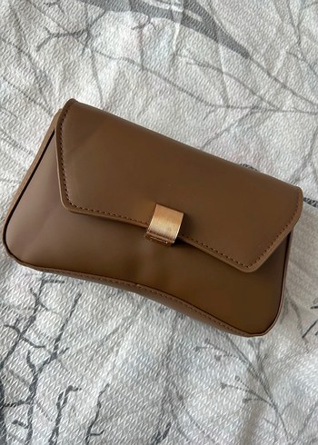 Kahverengi Deri Tokalı Kadın Çanta - Görsel 2