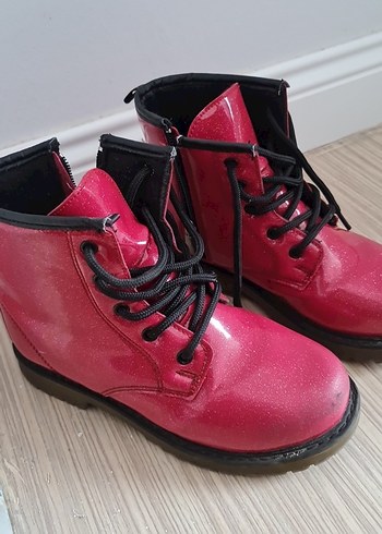 deichmann simli parlak kırmızı bot 34 - Görsel 2