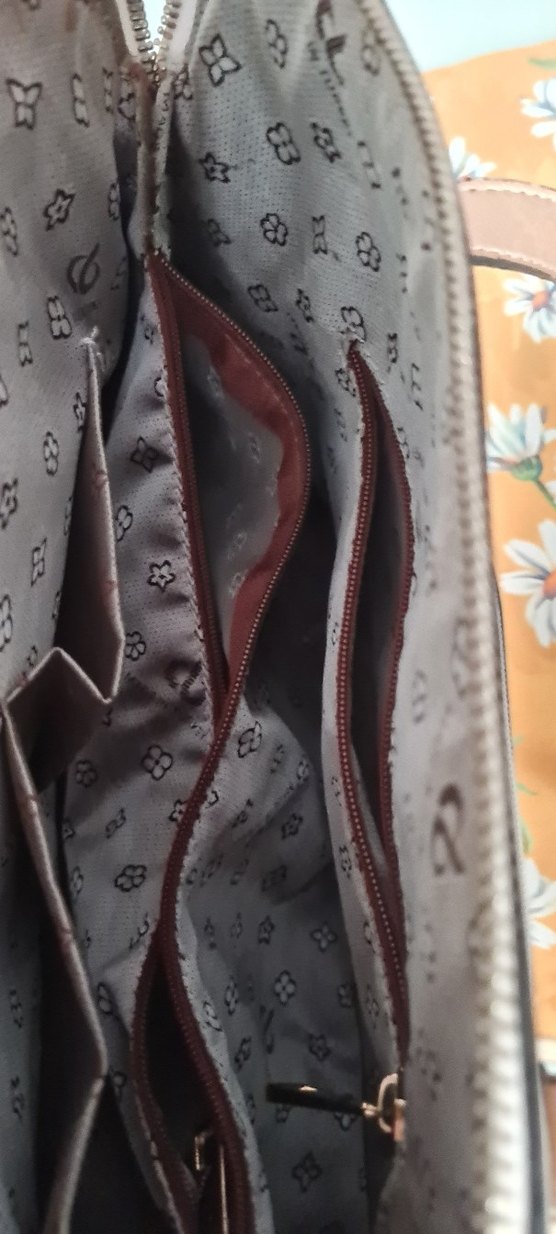 exclusive hanbags cb Bej Deri Kadın Çanta - Görsel 5