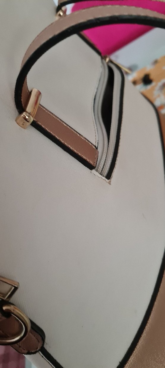 exclusive hanbags cb Bej Deri Kadın Çanta - Görsel 4