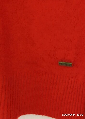Kırmızı hırka yünlü.. L - Görsel 4