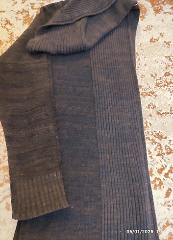 Kapişonlu pamuklu kadın hırka uzun xl - Görsel 5