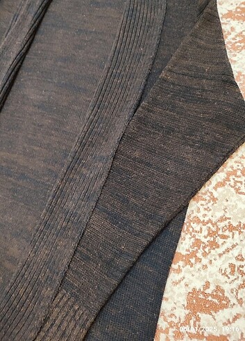 Kapişonlu pamuklu kadın hırka uzun xl - Görsel 6