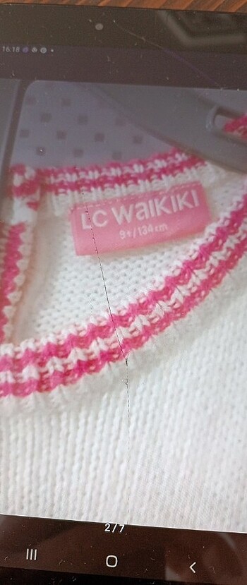 Kız çocuk triko elbise 8- 9 yaş - Görsel 3