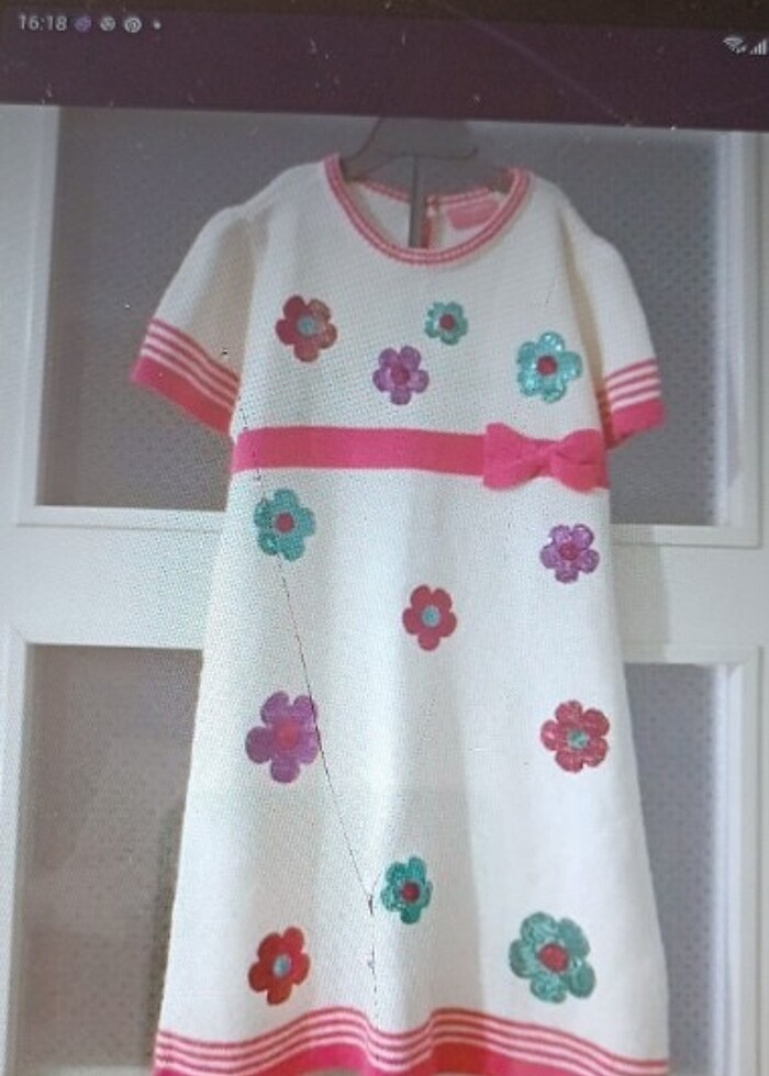Kız çocuk triko elbise 8- 9 yaş - Görsel 2