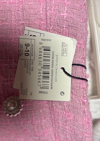 Koton Kids Pembe Tüvit Etek - Görsel 4