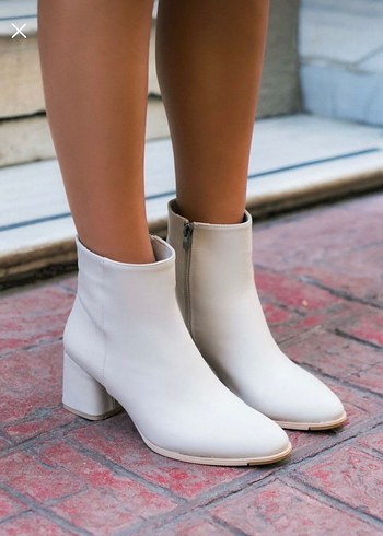 Nişantaşı Shoes Bej Topuklu Bot - Görsel 2