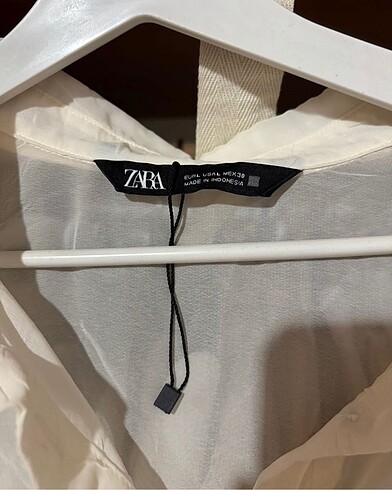 Zara Zara Krem Transparan Gömlek