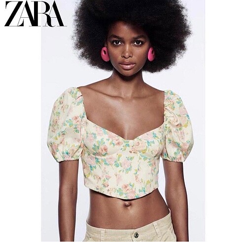 Zara Zara Çiçek Desenli Büstiyer