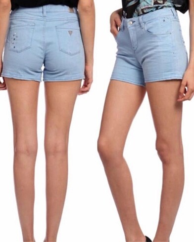Guess Açık Mavi Kot Şort