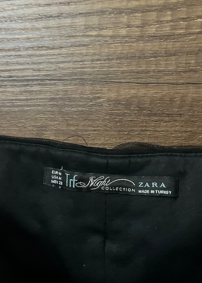 Zara Siyah Drapeli Mini Elbise - Görsel 3