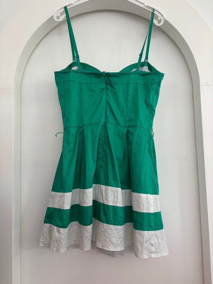 Bebe Yeşil Mini Elbise - Görsel 3