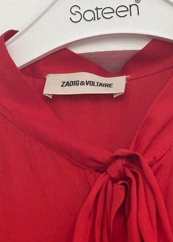 Zadig & Voltaire Kırmızı Bağlamalı Bluz - Görsel 4