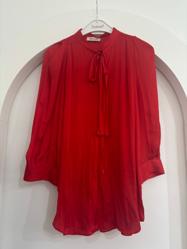 Zadig & Voltaire Kırmızı Bağlamalı Bluz - Görsel 2