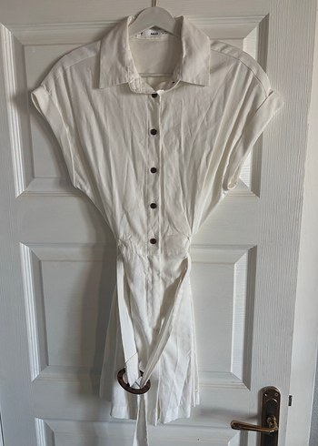 Mango Kemerli Beyaz Tulum - Görsel 5