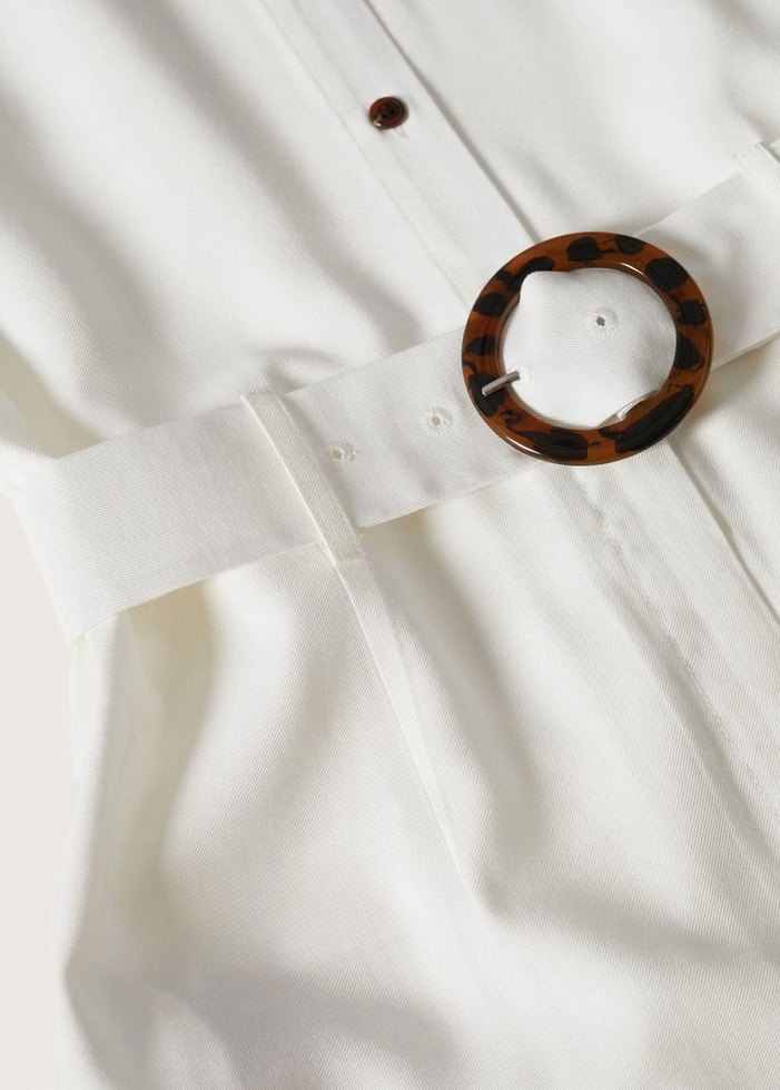 Mango Kemerli Beyaz Tulum - Görsel 4