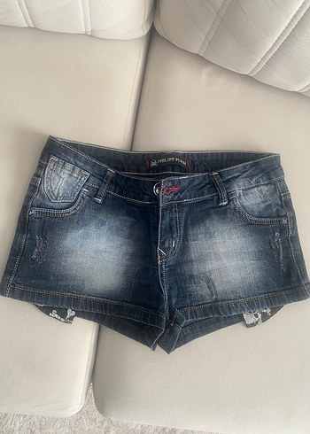 Lacivert Mini Denim Kadın Şort