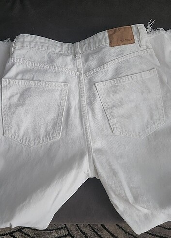 Pull and Bear Pull&Bear Püsküllü Beyaz Jean