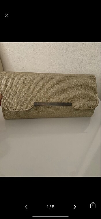 Simli gold abiye çanta