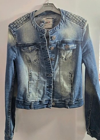 Düğmeli Kadın Kot Ceket - Görsel 2