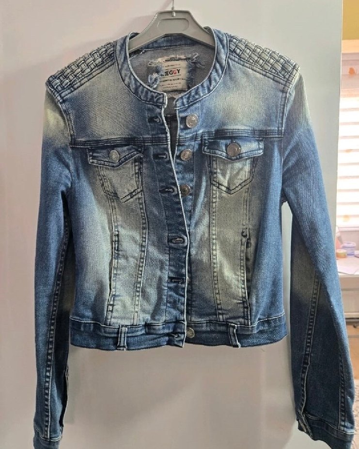 Düğmeli Kadın Kot Ceket - Görsel 2