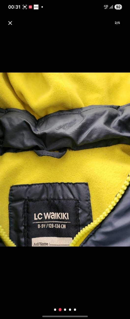 Gri Kapüşonlu Fermuarlı Erkek Mont - Görsel 2