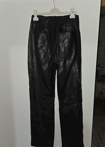 Deri Siyah Kadın Pantolon - Görsel 2