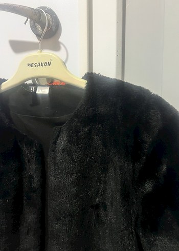 Kadın Siyah Midi Boy kürk - Görsel 2